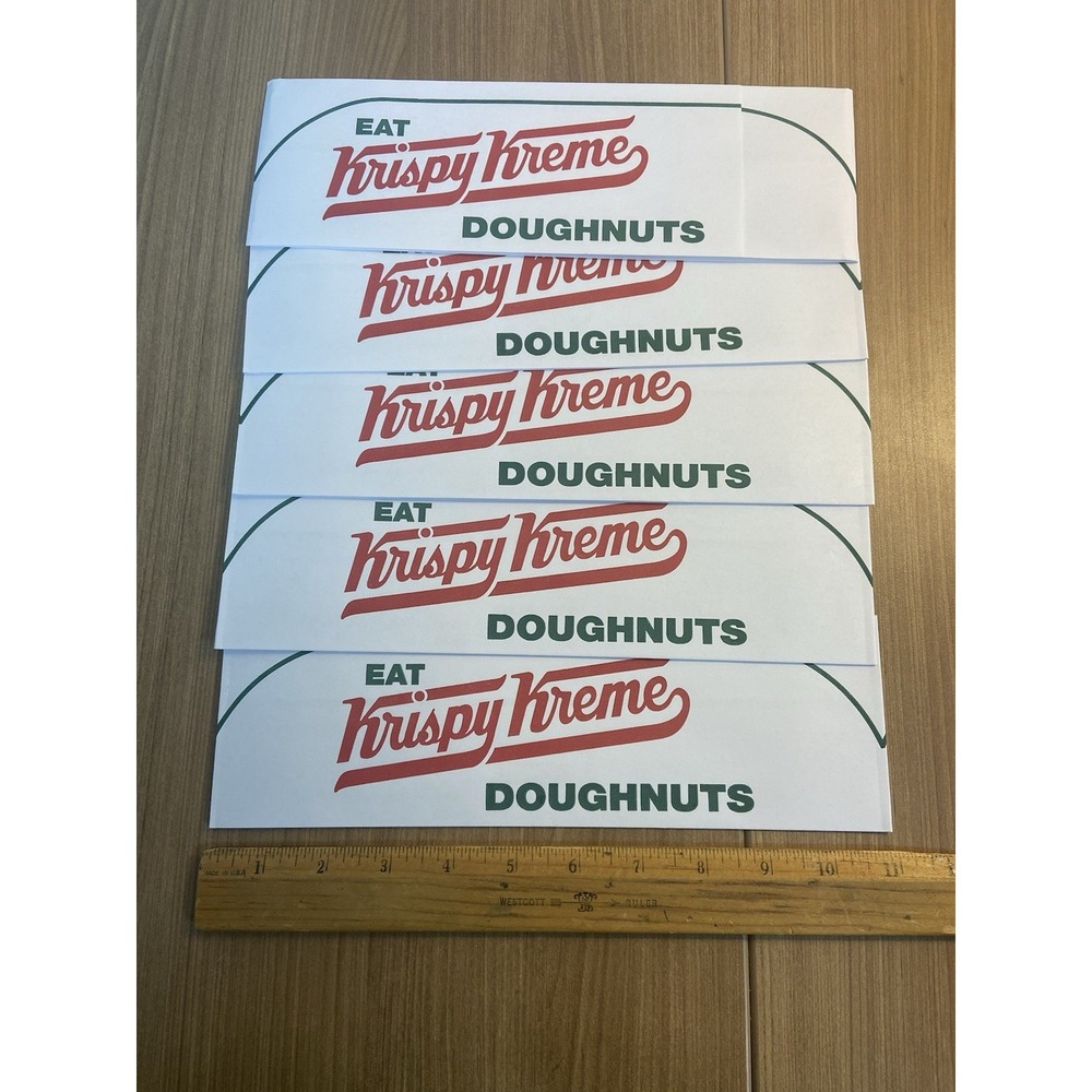 KRISPY KREME DOUGHNUTS Retro Paper Hats Lot Of 5‎ Party Vintage Like Donuts